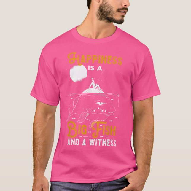 Camiseta Felicidade Testemunhas de Peixes Grandes Barcos de (Frente)