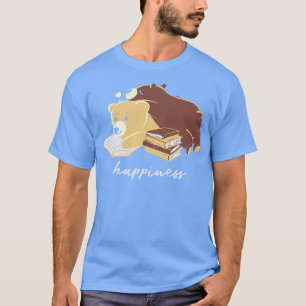Camiseta Felicidade Urso Marrom