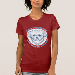 Camiseta Felicidade verdadeira com um Peke-a-Poo