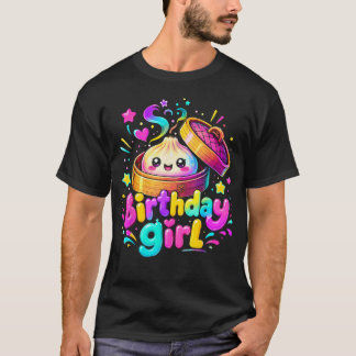Camiseta Felicidades Menina Kawaii Anime Bolinho