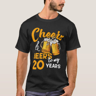 Camiseta Felicita Cervejas Ao Meu 20 De Aniversário De 20 A