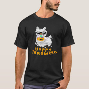 Camiseta Feliciz Llamaween fantasia de bruxa de lhama hallo