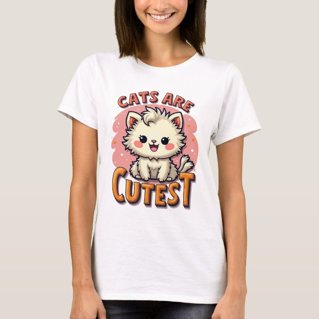 Camiseta Felina Divertida Para Sempre-Cat (Frente)