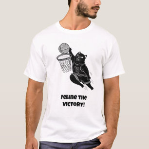 Camiseta Feline a vitória! Funny Cat Basball