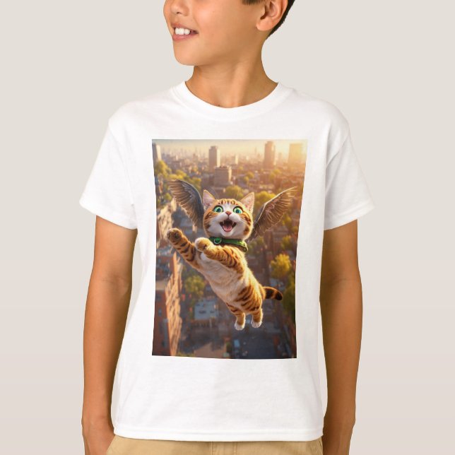 Camiseta Feline Aviator Adventures" (Frente)