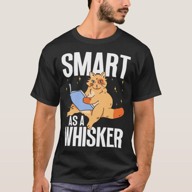 Camiseta Feline Cat Smart como Whisker (Frente)