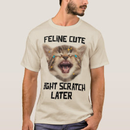 Camiseta Feline Cute Pode Arrancar Mais Tarde Gato Gatinho
