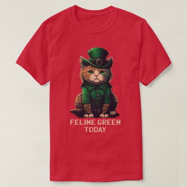 Camiseta Feline Green hoje Rua (Frente do Design)
