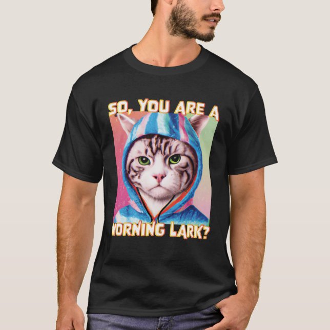 Camiseta Feline Morning grouch late risers cat (Frente)