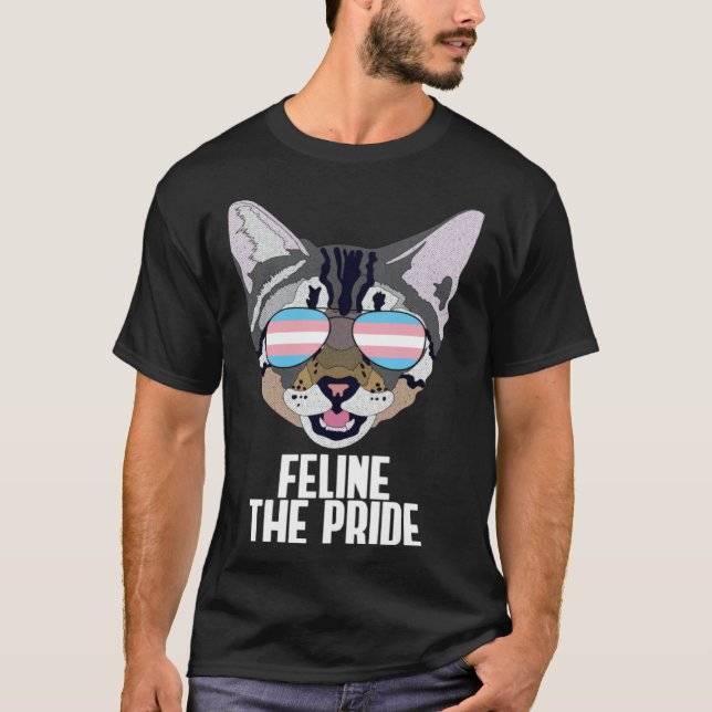 Camiseta Feline The Pride  Cat Trans Pride (Frente)