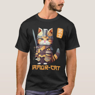Camiseta Feline World Domining Samurai Gatinho assume
