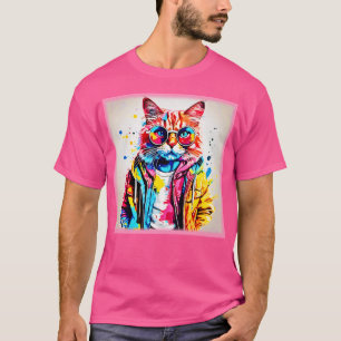 Camiseta Felino Fashionável: Gato Espetacular