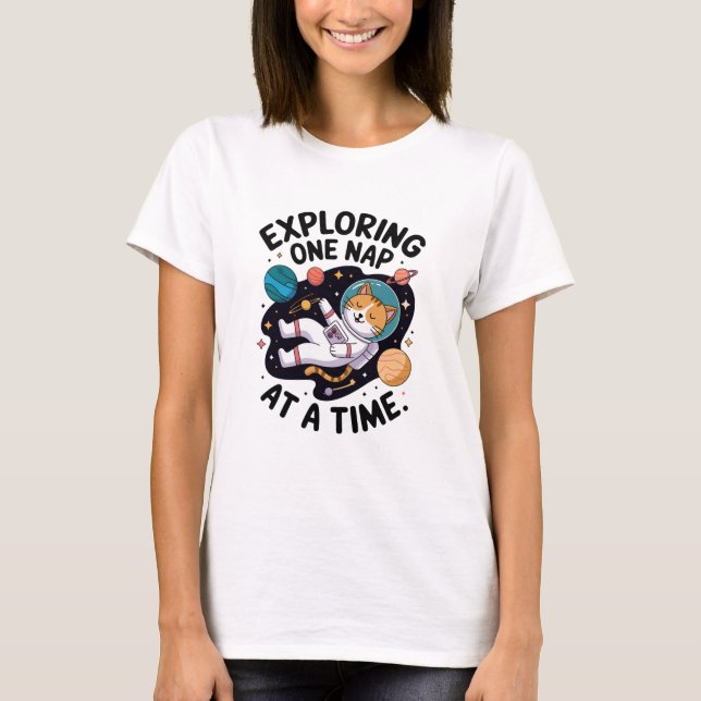 Camiseta Felino no Espaço (Frente)