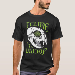 Camiseta Felino Sortudo Gato Gótico Celti