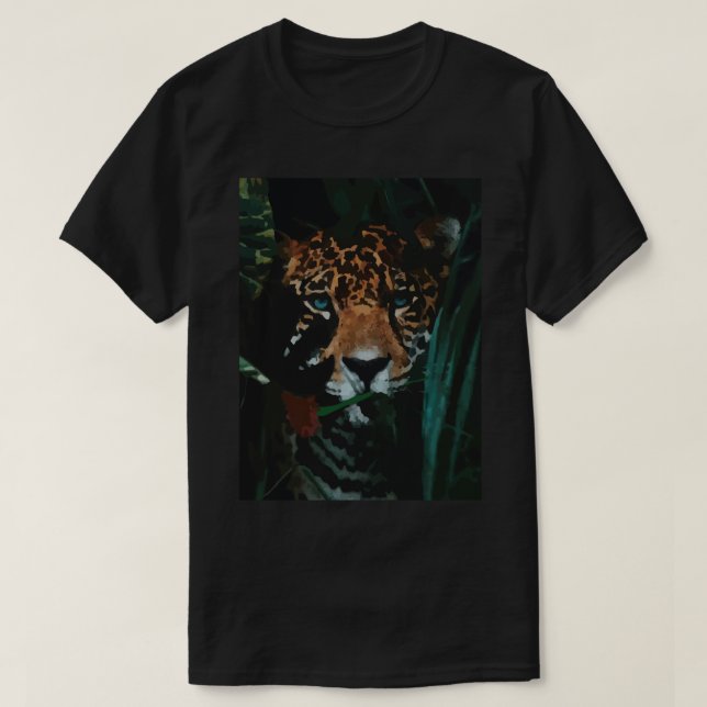 Camiseta Felino Tropical (Frente do Design)