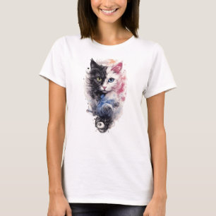 Camiseta Felino vibrante Design de uteness