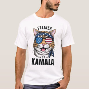 Camiseta Felins Para A Eleição De Kamala Lady Gift