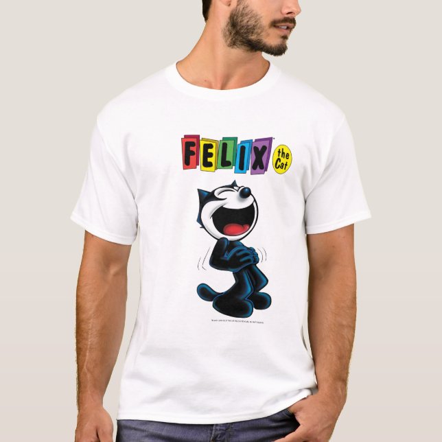 Camiseta Felix de riso o t-shirt do gato (Frente)