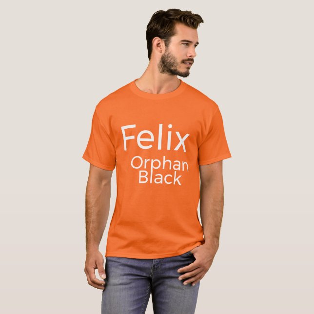 Camiseta Felix do programa de TV Orphan Black texto simples (Frente Completa)