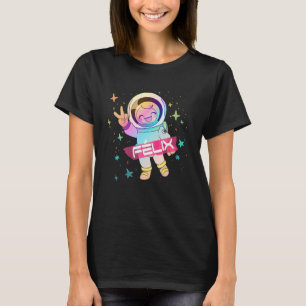 Camiseta FÉLIX - Nome de Menino Bonito com Astronauta Giro