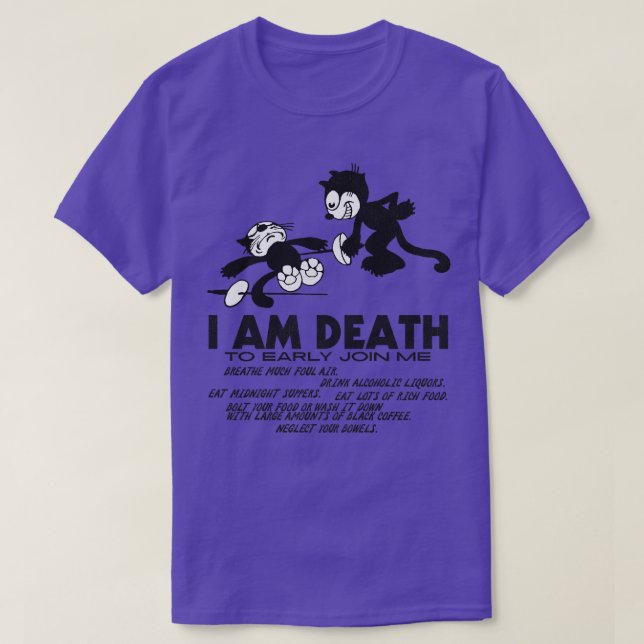 Camiseta Felix, o Cat I Am Death (Frente do Design)