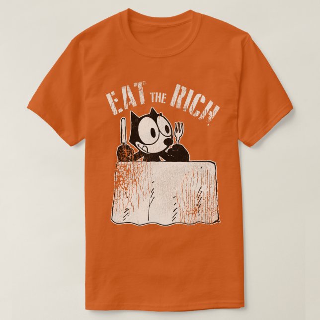 Camiseta Felix o Gato Come os Ricos (Frente do Design)