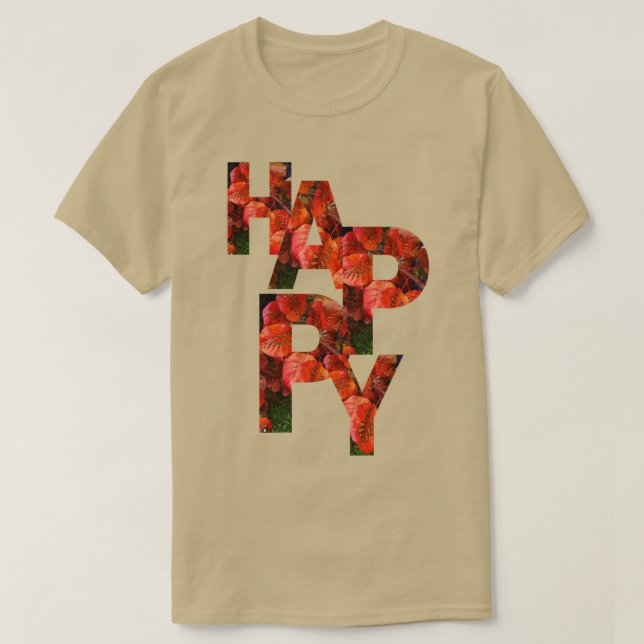 Camiseta feliz (Frente do Design)