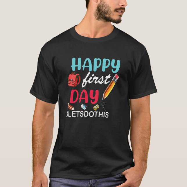 Camiseta Feliz 1º Dia de Folga (Frente)
