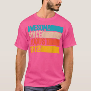 Camiseta Feliz 10º Aniversário 10 Anos Incrível Desde Ago
