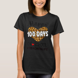 Camiseta Feliz 100º 100 Dias de Escola Vida de Professor Es