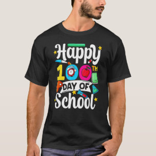 Camiseta Feliz 100º Dia Da Equipe De 100 Dias De Docinho Da