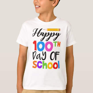 Camiseta Feliz 100º Dia da Escola