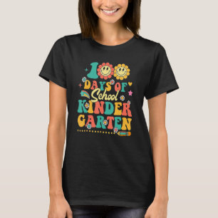 Camiseta Feliz 100º Dia Da Escola 100 Dias De Jardim De Inf