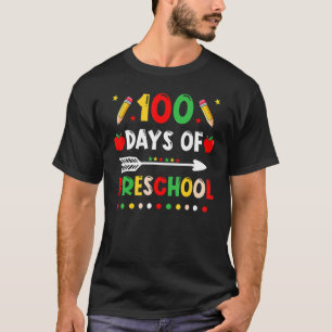 Camiseta Feliz 100º dia da escola, 100 dias de pré-escola T