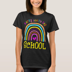 Camiseta Feliz 100º Dia Da Escola 100 Dias Meninas Mais Bri