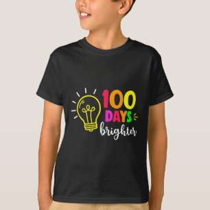 Camiseta Feliz 100º Dia Da Escola 100 Dias Meninas Mais Bri