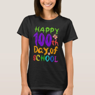 Camiseta Feliz 100º Dia da Escola para Crianças Clay & Doug