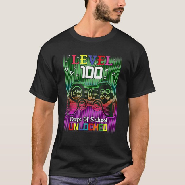 Camiseta Feliz 100º Dia Da Escola Para Professores E Estuda (Frente)