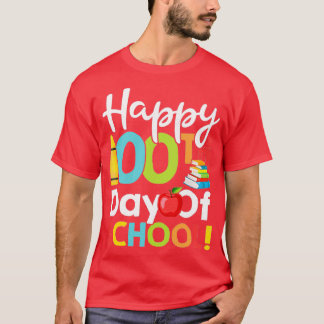 Camiseta Feliz 100º Dia da Escola para Professores ou Crian
