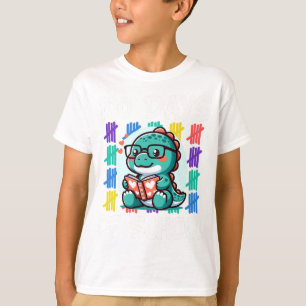 Camiseta Feliz 100º dia da escola Rainbow Dino para o mais 