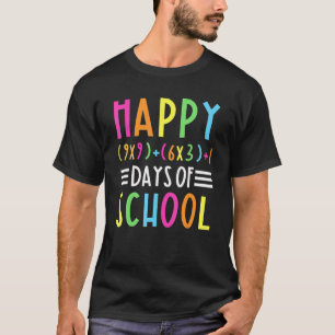 Camiseta Feliz 100º Dia Da Fórmula Da Matemática Na Escola