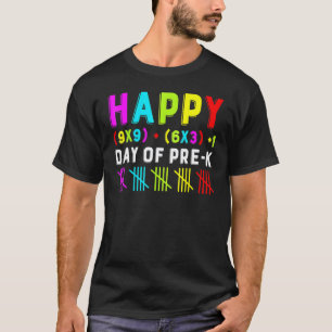 Camiseta Feliz 100º Dia Da Fórmula Matemática Pré-K Meninos