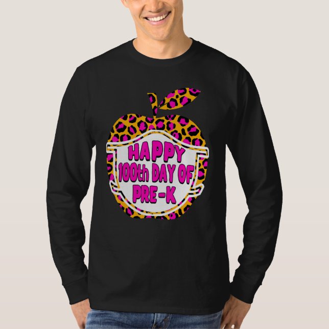 Camiseta Feliz 100º Dia De Aplicativo De Professores De Equ (Frente)