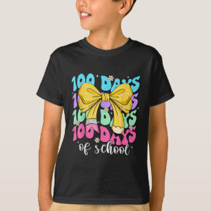 Camiseta Feliz 100º Dia De Arco De Coquete Escolar 100 Dias