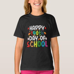 Camiseta Feliz 100º Dia de Aula Professor Aluno