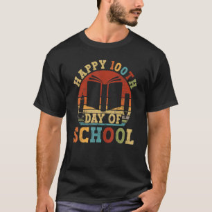 Camiseta Feliz 100º Dia De Aula Professor Aluno 100 Dias