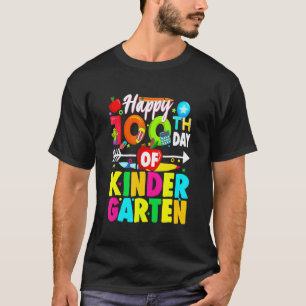 Camiseta Feliz 100º Dia De Aula Professor Crianças 100 Dias