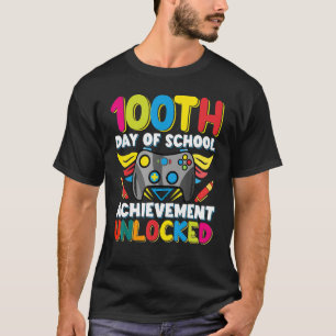 Camiseta Feliz 100º Dia De Conquista Escolar Rapaz Desbloqu