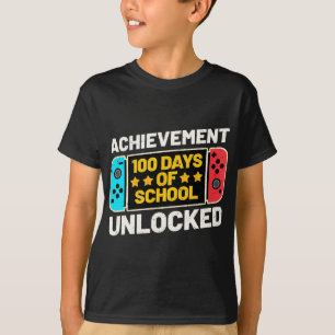 Camiseta Feliz 100º Dia De Conquista Escolar Vídeo Desbloqu