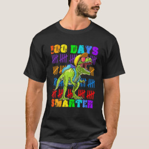 Camiseta Feliz 100º Dia De Dinossauro Escolar 100 Dias Mai